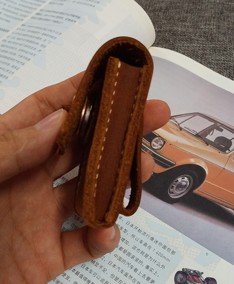 Thời trang giữ xe tùy chỉnh Da Key Case Homemade Car Key Bag Túi nhỏ - Trường hợp chính ví da thật