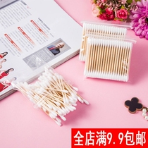  100 disposable tampon sticks Makeup sticks Double-headed bagged 100%cotton makeup remover beauty cleaning cotton swab sticks