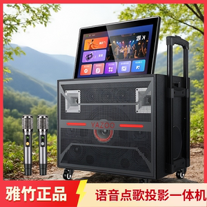 雅竹音响M-10专业舞台ktv音响设备投影视频一体机户外移动K歌音箱