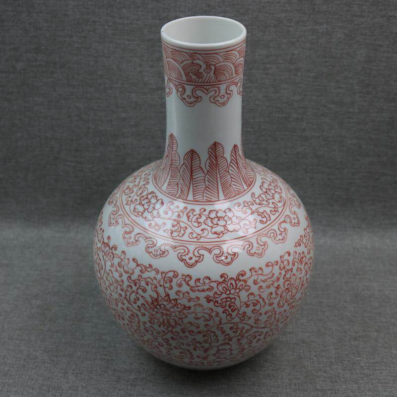 清乾隆年釉里红天球瓶：家居装饰的艺术巅峰-仿古瓷器-淘宝好物网