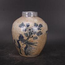 Minqing flower bird tattooer hand painted imitation antique old stock porcelain home swinging piece Tianword jar Wen playing collection