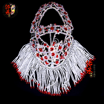 Opera Drama Peking Opera Double Light Water Drill Baotou Headwear Head Face Accessories Hairpin Circumference Three Rear Pocket Flowers Denier Headwear