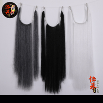 Opera Beijing Opera wig bearded mouth glue silk Three willow black three white long beard Long beard Drama simulation fake beard