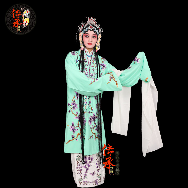 Yu Opera Huangmei female practice costume opera costume Tsing Yi water sleeve costume costume female dress dress dress dress