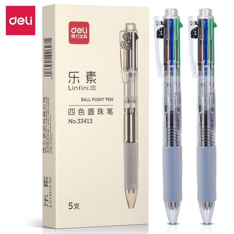 5 right-hand multifunction four-color ballpoint pen multicolored pen multi-color all-in-one oil by type of action atom pen