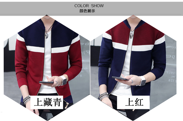 Mùa xuân và Mùa Thu Hàn Quốc Slim Knit Cardigan Nam Áo Len Junior High School Sinh Viên Đẹp Trai Cá Tính Áo Len Hoang Dã Áo Khoác