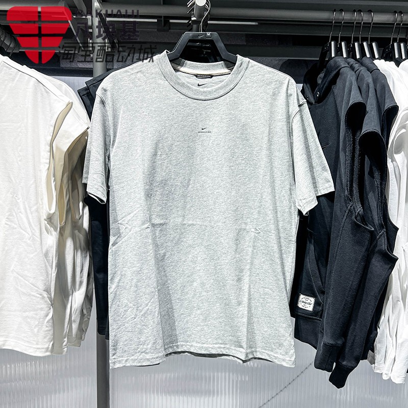 Nike Men's 2026 Summer Style Pure Cotton Breathable Gray Loose Casual Short-Sleeved T-Shirt Ir1862-063