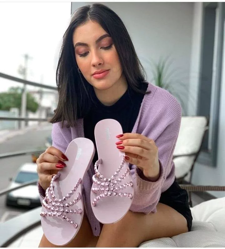 Специальное предложение подлинные женские шлепанцы Melissa Melissa, римская плоская пляжная обувь с образами людей, холодная, желейная обувь