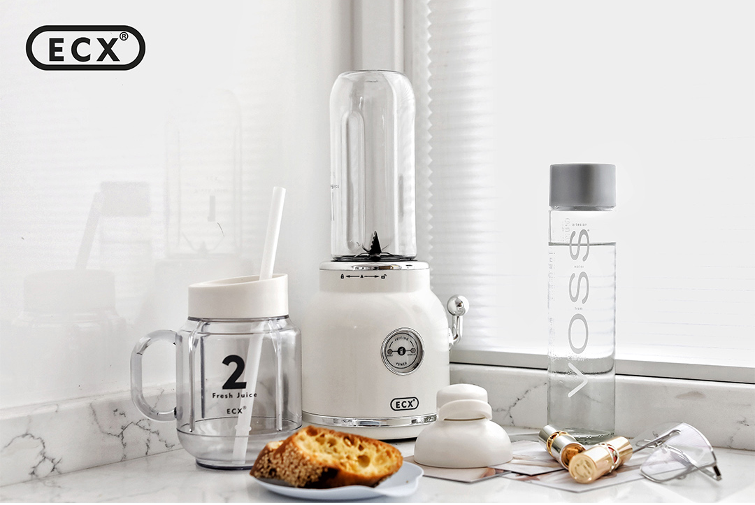 máy ép quả đa năng Máy ép trái cây ECX retro nhỏ cầm tay mini đa chức năng màu đỏ với cùng một trái cây rung - Máy ép trái cây máy xay sinh tố lock&lock