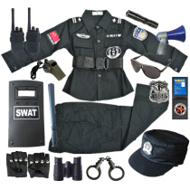 Childrens small police special police clothes toys set military training black cat Sheriff kindergarten role play performance June 1