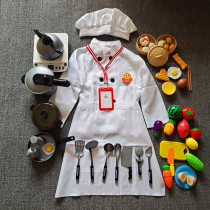 Childrens chef clothes set cooking steamer cooking steamer cooking fruit cutting induction cooker simulation kitchenware diy baking New Years Day