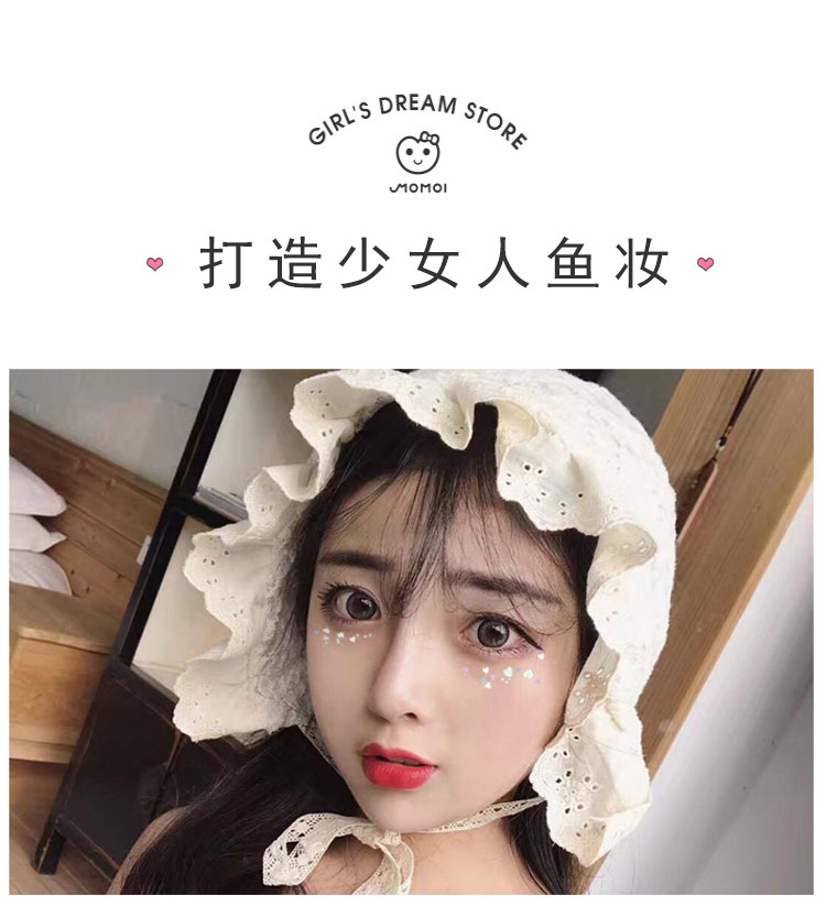 Nhãn dán trang điểm mắt không dính keo đỏ mắt màu đỏ sao cô gái trái tim tình yêu trang điểm long lanh bột nàng tiên cá kem gel - Bóng mắt phấn mắt giá rẻ dưới 200k