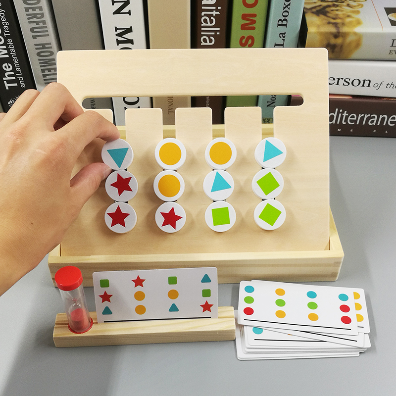 Children's Puzzle Thinking Training Toys Four Color Games Wisdom development Early teaching Enlightenment hands-on kindergarten 3-6 years old