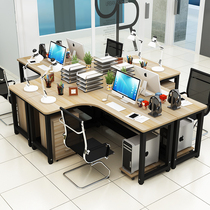 Modern minimalist computer desk desk corner table multi-person combination desk L-shaped home simple computer desk