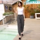 Kỳ nghỉ bên bờ biển cotton nhân tạo du lịch mùa hè Thái Lan quần đi biển nữ màu quần muỗi cỡ lớn - Quần bãi biển