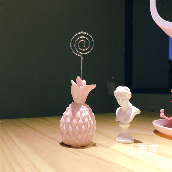 Ins phong cách Bắc Âu Trái tim cô gái Hàn Quốc Macaron màu hồng dứa máy tính để bàn trang trí tin nhắn ghi chú clip đặt ra đạo cụ trang tri phong khach