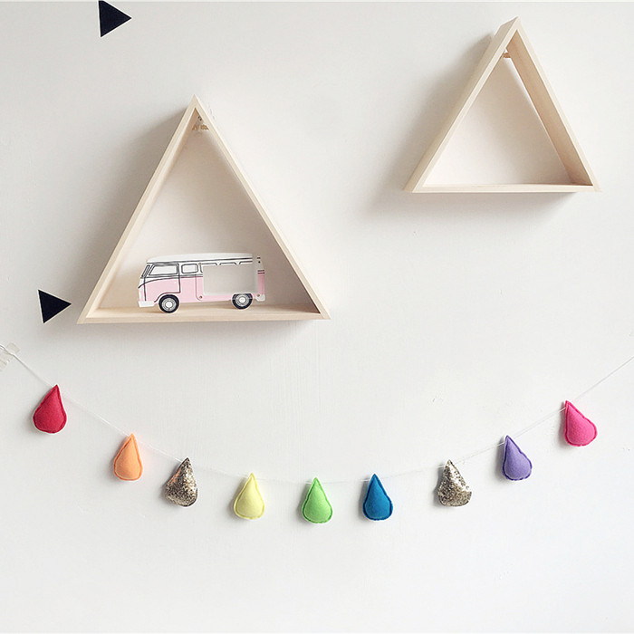 ins Nordic children's house girl's heart bedroom dress with wall decoration pendant rain drop girls room arrangement props