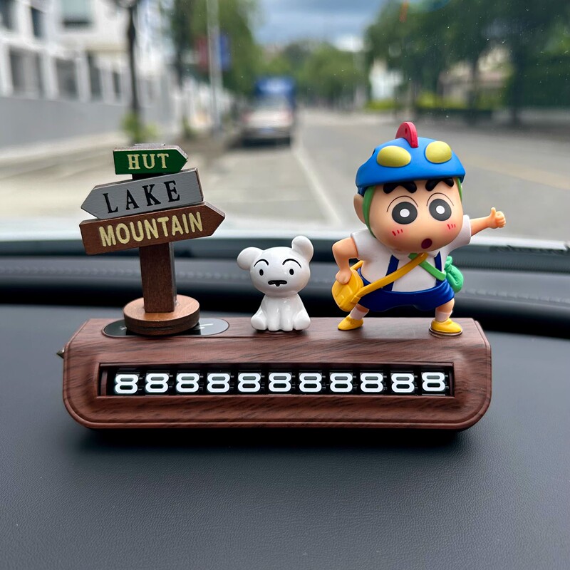 Crayon Shin-Chan 2025 New Model Car Temporary Parking Number Plate Car Decoration Interior Accessories
