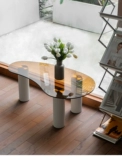 Nordic Modern Designer Coffee Tablep Tablep Living Room маленькая квартира стеклянная сеть красный свет роскошный простой кофейный столик творчество