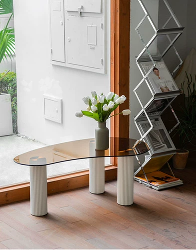 Современный дизайнерский стеклянный журнальный столик, популярно в интернете