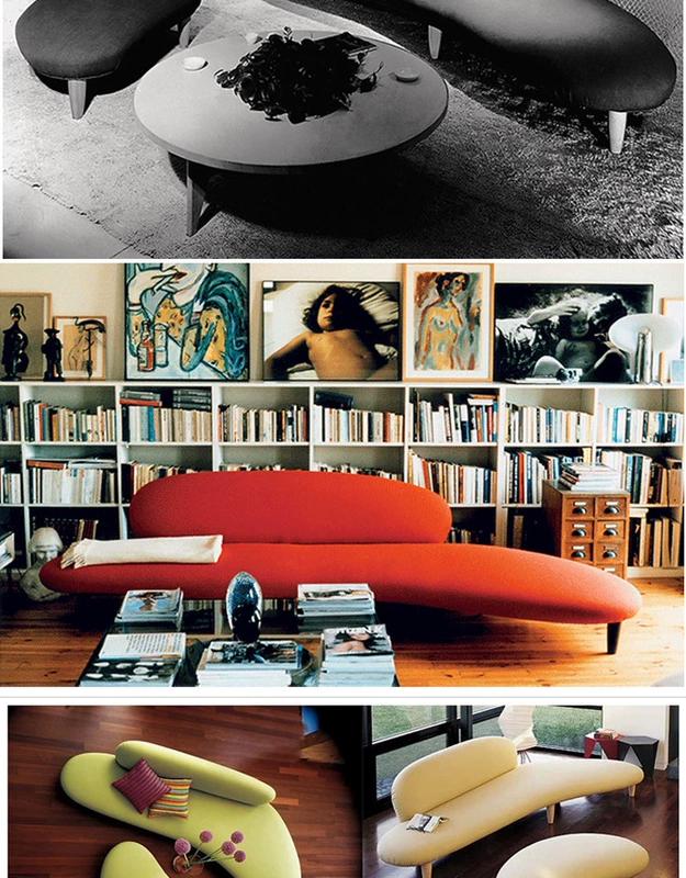 Creative màu ghế sofa kết hợp tối giản hiện đại vải sofa giải trí thời trang cá tính sỏi arc có thể được tùy chỉnh - Ghế sô pha