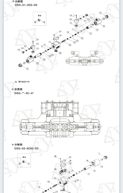 Van thủy lực điện từ SWH/D5/D4/DSG-02-2B2/2B2A/2B2B/2B3B/2B3A/2B4B/2B60