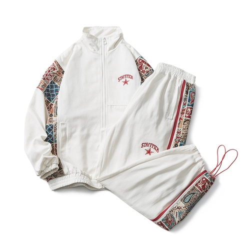 GPStudio Retro Vintage Baroque Stitching Stitching Jacket Men's Spring National Tide Leisu