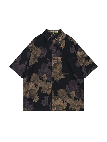 Ретро рубашка для отдыха, Таиланд, короткий рукав, изысканный стиль, китайский стиль