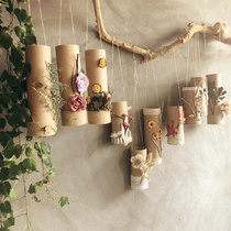 Kindergarten wall hanging creative paper tube arrangement material Handmade hanging corridor air creation retro