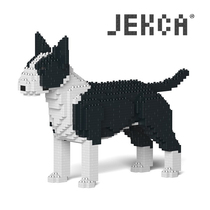JEKCA card UK Bullhead terrier children building block micro particle gift home furnishings pet toy ornaments