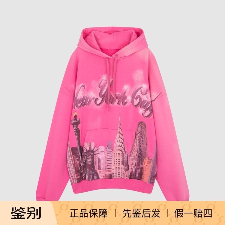 In-Stock Balenciaga Spring New Drawstring Printed Kangaroo Pocket Men's Hoodie Sweatshirt