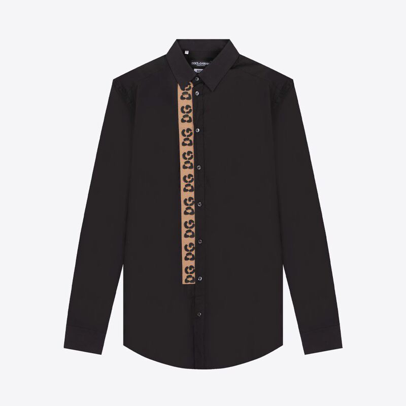 In-Stock Dolce Gabbana Dg Spring/Summer New Men's Casual Long-Sleeve Collared Shirt