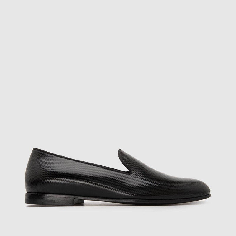 In Stock Giorgio Armani Armani Ga Spring/Summer New Calfskin Round-Toe Men's Flat Casual Loafers
