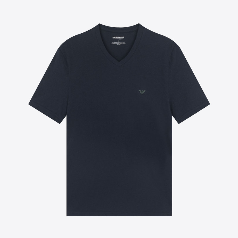 In-Stock Emporio Armani Armani Ea Summer New Logo Eagle Emblem Men's Short-Sleeve T-Shirt