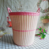 Laundry Basket Living-room Decoration Kid Toy Containing Trash Can Simulation Vines Weaving Barrel Supermarket Pushhead Placement Decoration