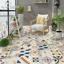 Retro small tile 200 × 200 personality art parquet tile non-slip floor tile living room background balcony kitchen