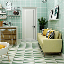 Retro green small flower brick 300 x 300 toilet Kitchen Tile Geometric Fresh Balcony Bathroom wall Brick Flowers