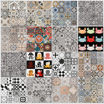 Nordic retro famous small flower tiles 600x600 bathroom wall tiles art tile balcony kitchen antique floor tiles