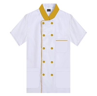 Коротко -насыщенный желтый воротник 3 карман