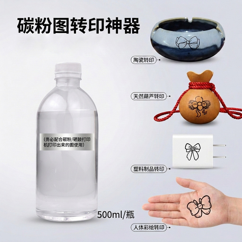 Tattoo Carbon Powder Pattern Transfer Tool for Simple Transfer of Patterns on Gourds, Bamboo, Ceramics, and Skin; Non-Erasable Tattoo Transfer Oil