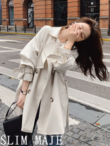 Short windbreaker Womens Small man 2021 Spring and Autumn New Korean version waist fashion temperament coat casual coat