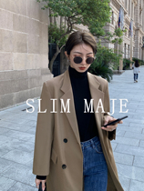 Windbreaker womens long model 2021 Spring and Autumn New coat womens casual thin knee-length suit coat