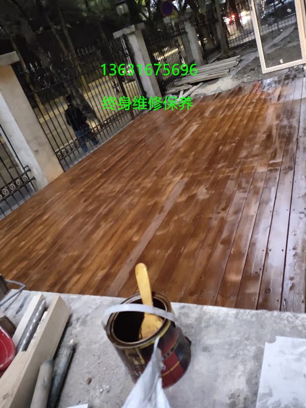 Embalming Wood Wood Floor Terrace Terrace Grape stand Balcony Wall Panel Containing Cabinet made fence flower Box gallery Courtyard Guard