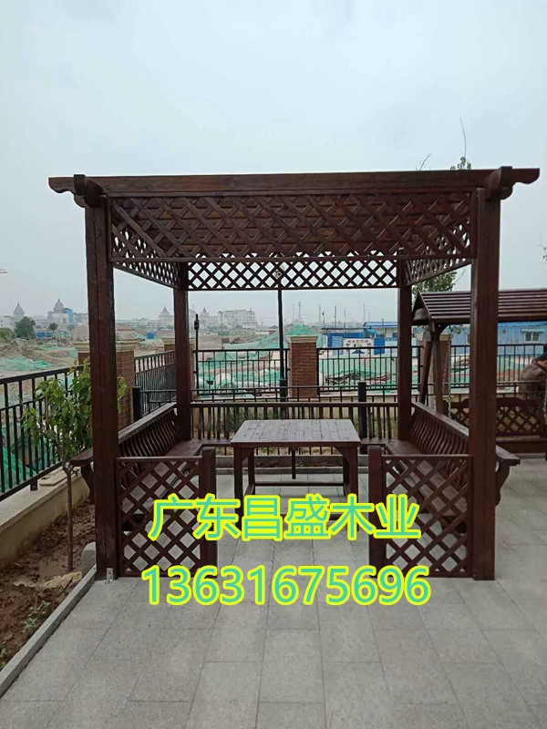 Anti-corrosion wood grape frame wooden floor dew Yang Tai wall panel flower grid fence flower box gallery frame courtyard outdoor custom made