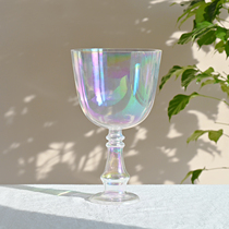 Transparent crystal bowl Colorful Holy Grail Meditation artifact Yoga Chakra sound healing Music bowl Healing instrument