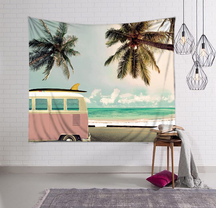 Phong cảnh Bắc Âu treo vải đầu giường phòng khách tường nền trang trí bức tranh tấm thảm treo tường chăn sofa khăn trải bàn tấm vải treo tường