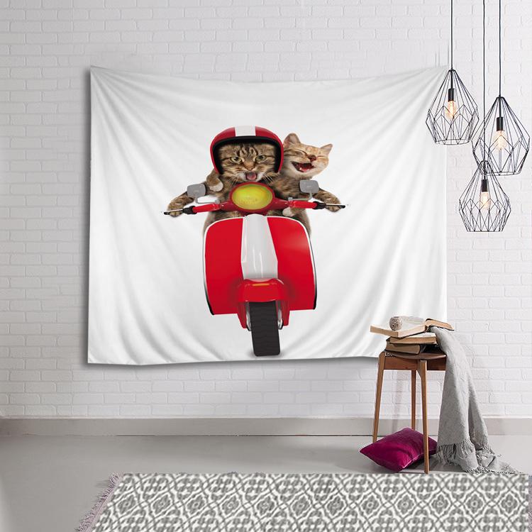 Phong cách bắc âu Mỹ ins treo vải tường trang trí canvas tấm thảm sơn mèo nền vải ảnh tường chăn khăn trải bàn thảm trang trí phòng ngủ