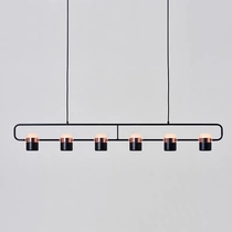 Nordic modern dining room lights light luxury creative bar led creative personality minimalist long strip table 6 restaurant chandelier