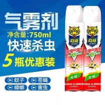 5 bottles of insecticidal aerosol Anti-mosquito spray Insecticide Household indoor kill flies mosquitoes cockroaches ants