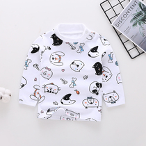  Childrens clothing Boys long-sleeved T-shirt semi-high-neck bottoming shirt Autumn and winter new products men and women children baby thin top Childrens T-shirt